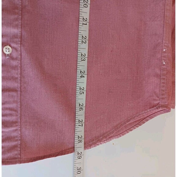 J Crew Men's Size S Slim Fit Long Sleeve Red Organic Cotton Button Down Shirt - Picture 6 of 8